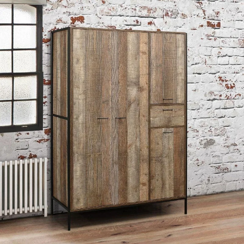 Hoxton 4 Doors Wooden Wardrobe