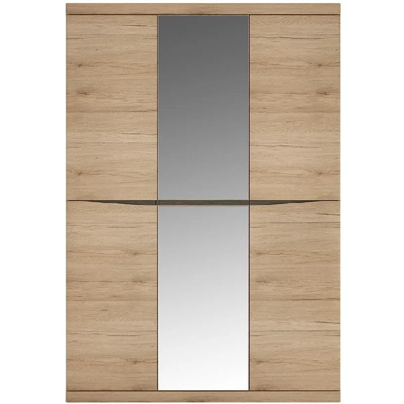 Kensington Oak 3 Door Mirror Wardrobe