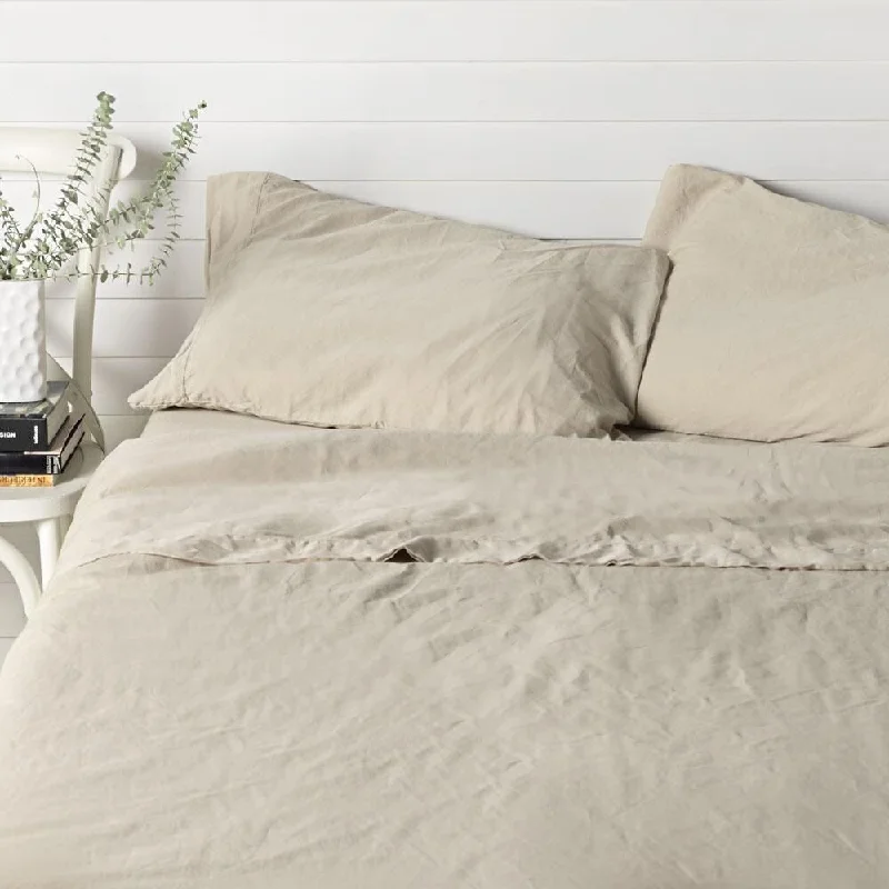 King Flax Linen Sateen Sheet Set by Jennifer Adams