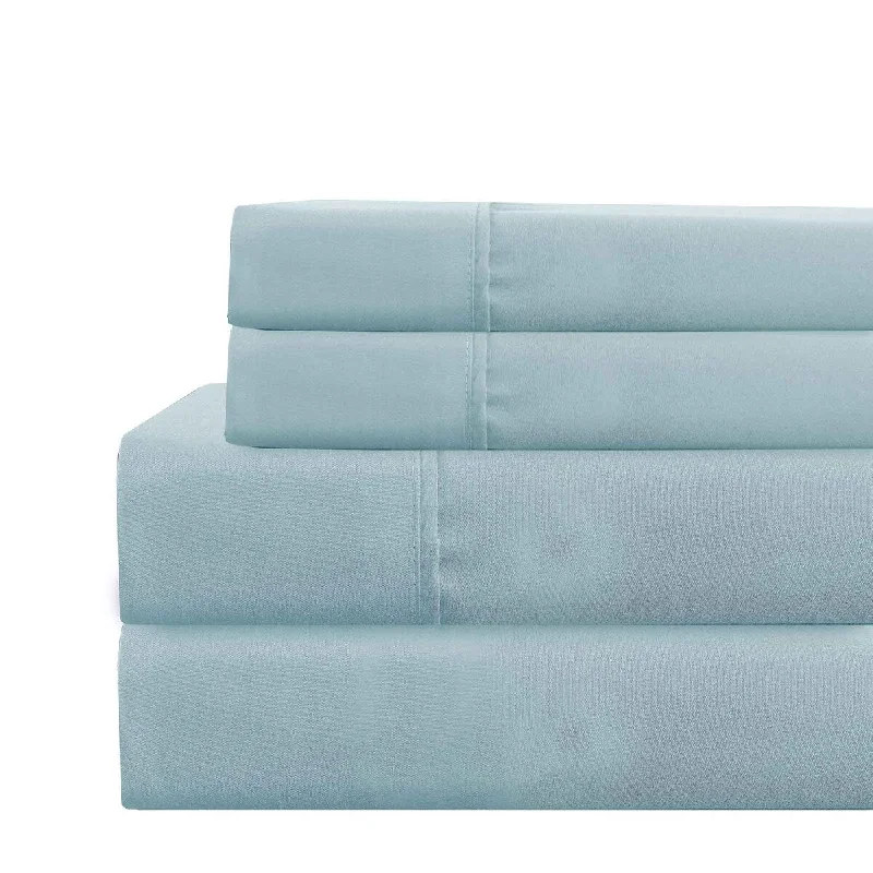 Lanester 4 Piece Deep Pocket California King Size Sheet Set The Urban Port, Aqua Blue