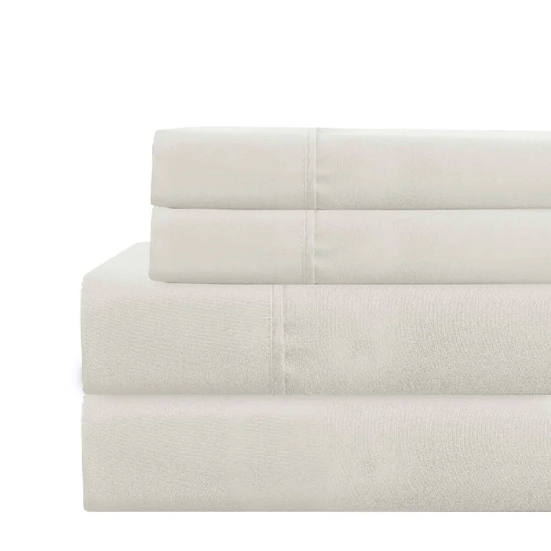 Lanester 4 Piece Deep Pocket Microfiber King Size Sheet Set The Urban Port, White