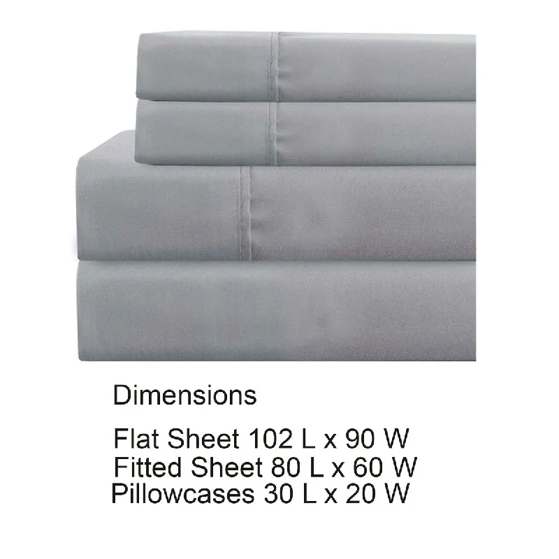 Lanester 4 Piece Queen Size Microfiber Deep Pocket Sheet Set The Urban Port, Gray