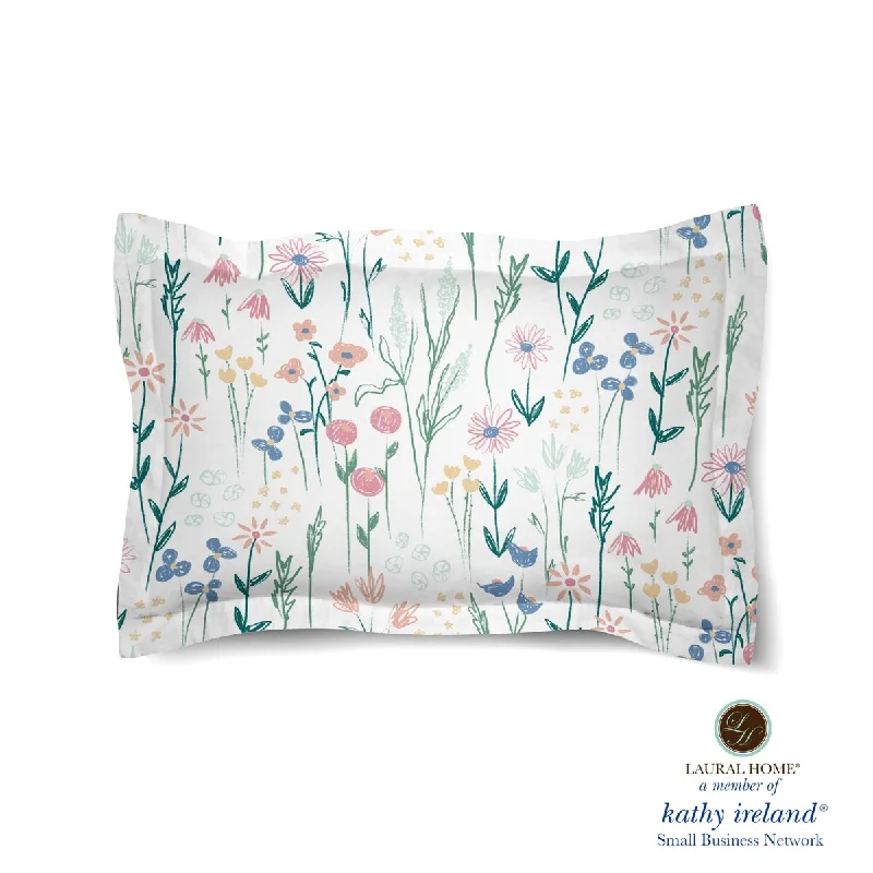 Laural Home kathy ireland® Small Business Network Member Delicate Floral Boho Comforter Sham