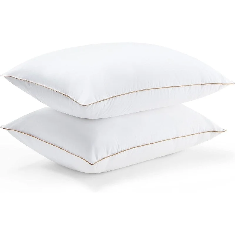 Luxury Pillows with Downproof Cover, 2 Pack, Queen Size, 20x30 Inches