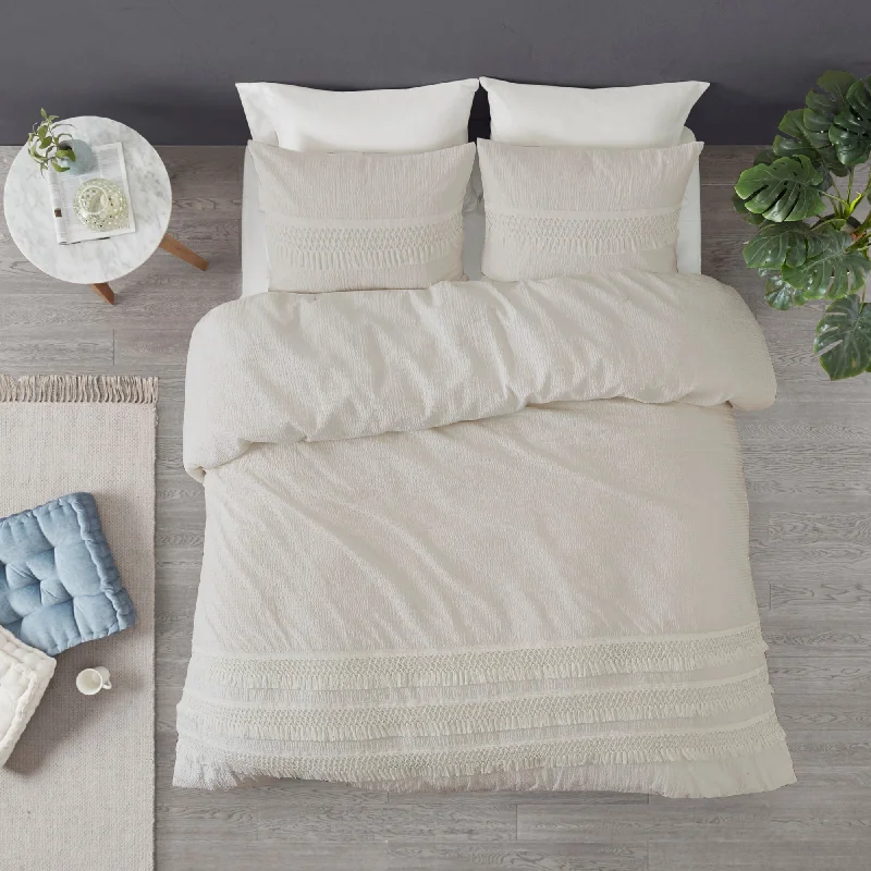 Madison Park Joelie Cotton Seersucker Duvet Cover Set