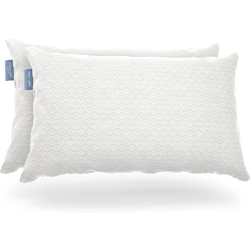 Memory Foam Pillow - Adjustable & Removable Fill - White