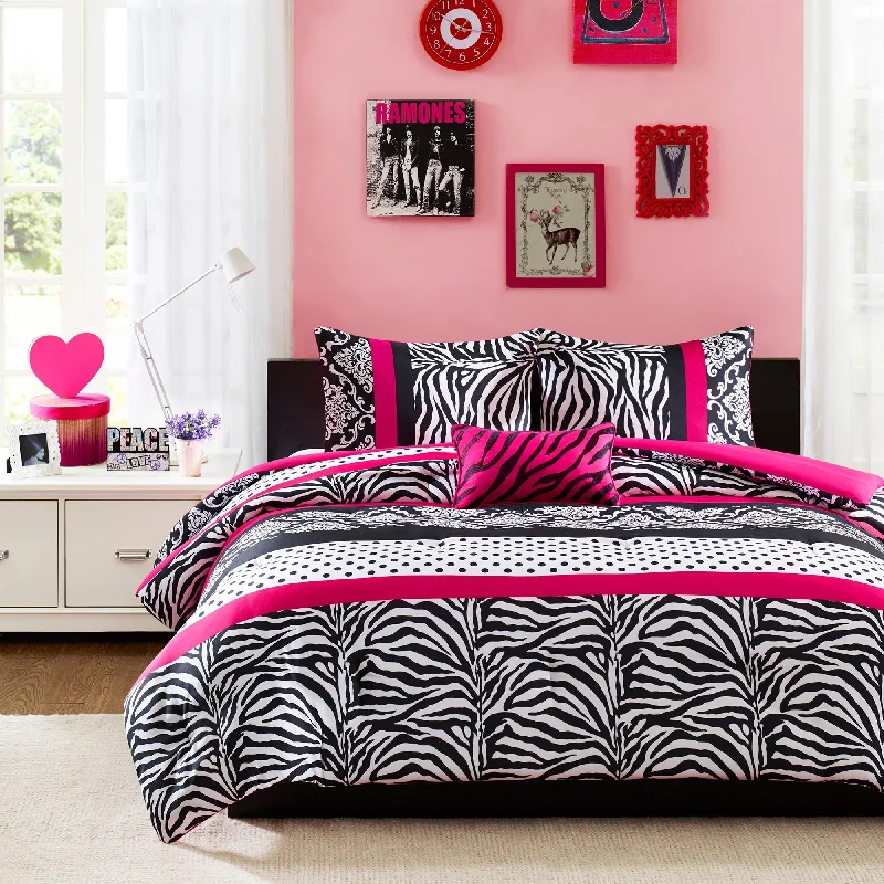 Mi Zone Gemma Pink Stripe 3-piece Comforter Set