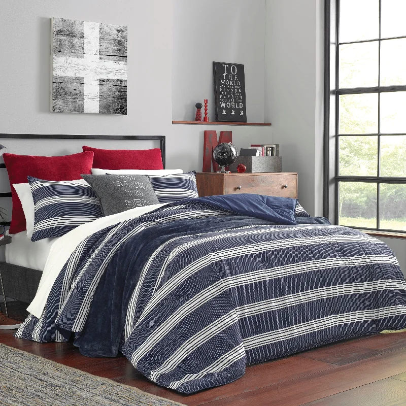 Nautica Craver Cotton Navy Duvet Cover Set