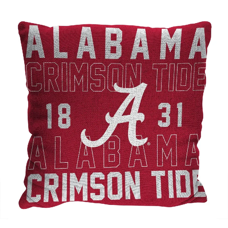 NCAA Alabama Crimson Tide Stacked 20 Inch Pillow