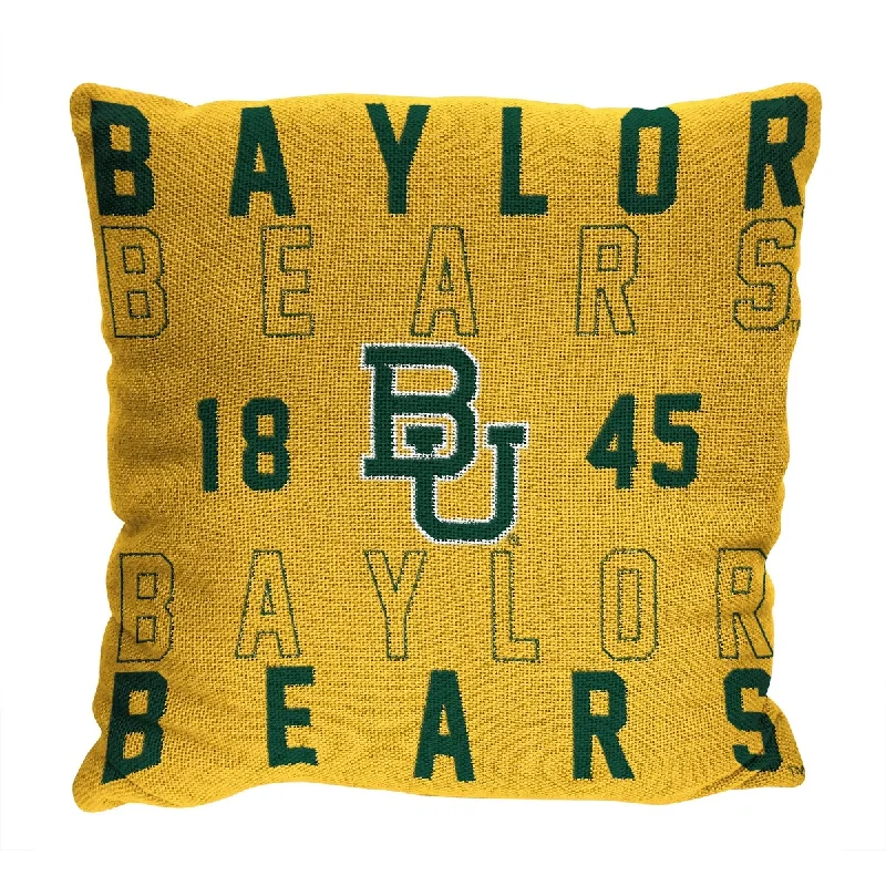 NCAA Baylor Bears Stacked 20 Inch Pillow