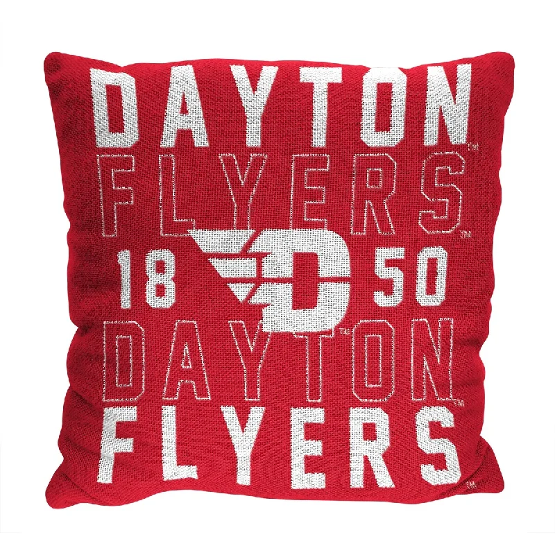 NCAA Dayton Flyers Stacked 20 Inch Pillow