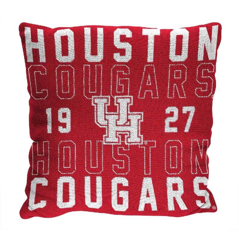 NCAA Houston Cougars Stacked 20 Inch Pillow