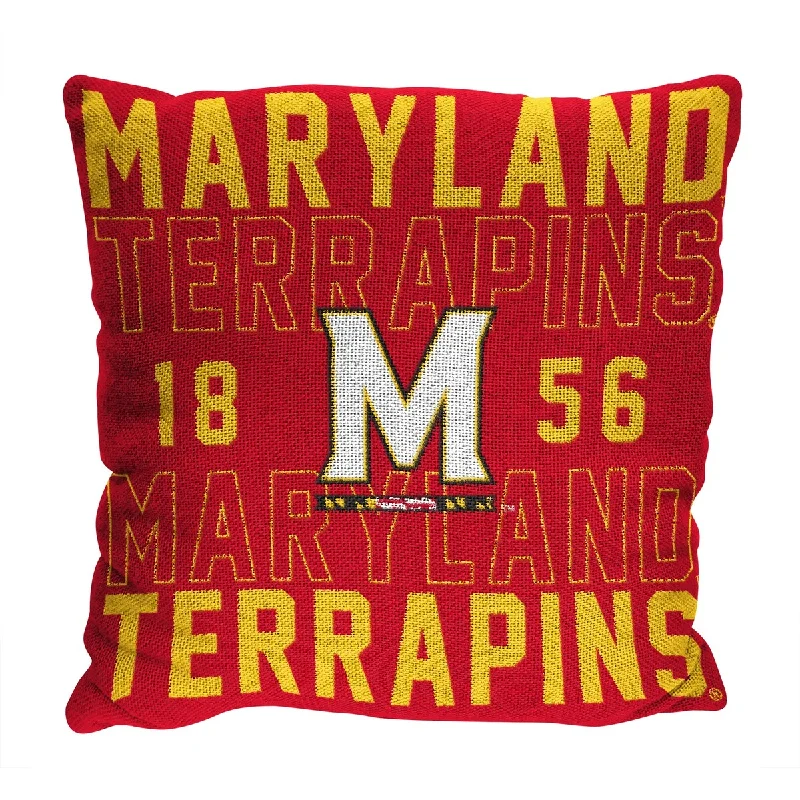 NCAA Maryland Terrapins Stacked 20 Inch Pillow