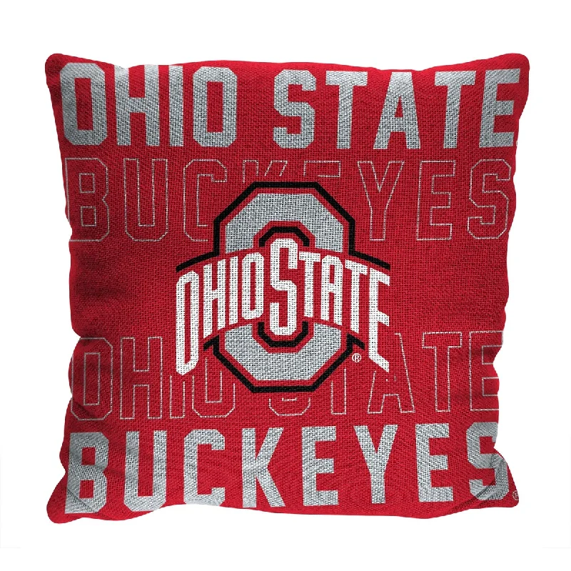 NCAA Ohio State Buckeyes Stacked 20 Inch Pillow