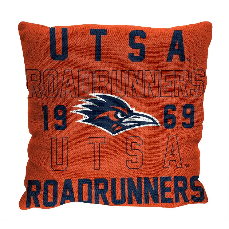 NCAA UTSA Roadrunners Stacked 20 Inch Pillow