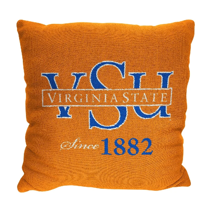 NCAA Virginia State Trojans Homage 20 Inch Jaquard Pillow