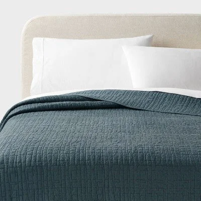 Open Box - King TENCEL® Quilt Slate Blue - Threshold: OEKO-TEX Certified, Cooling Lightweight Coverlet, Woven Lyocell Fabric, Machine Washable