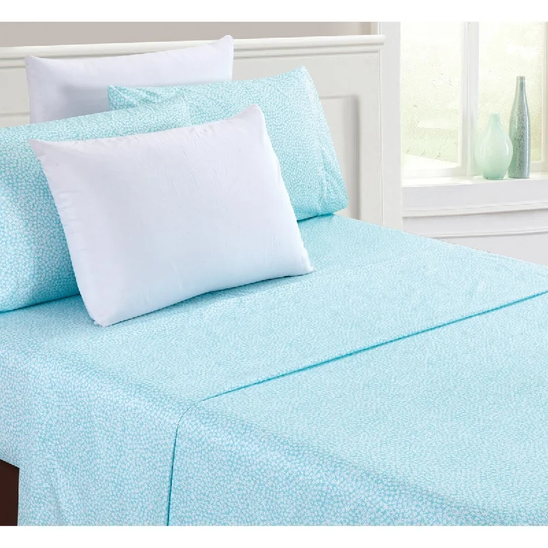 Petticoat Floral Aqua Printed Sheet Set - Christopher Knight