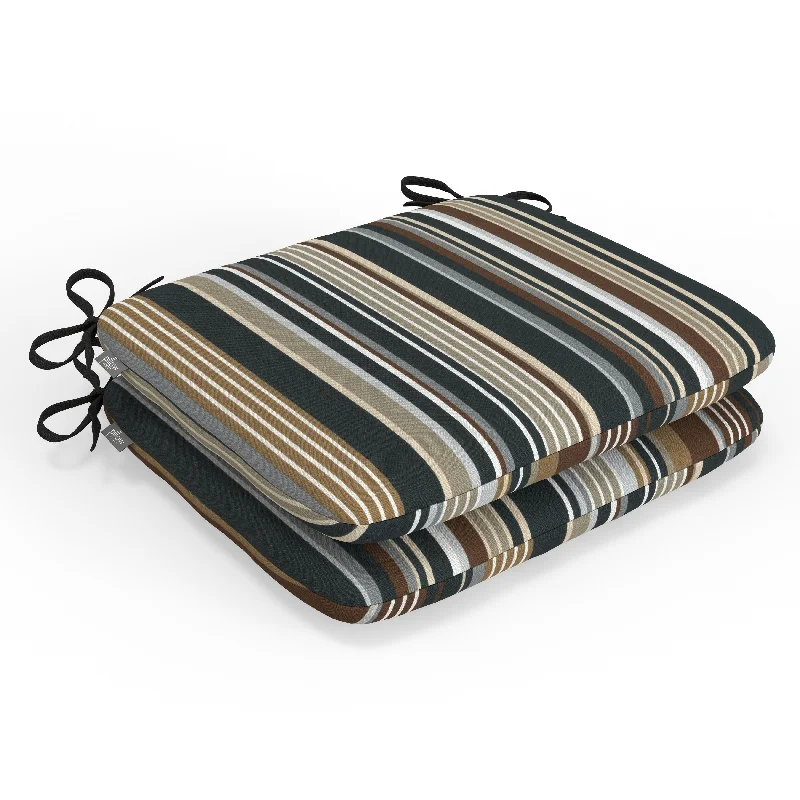 Pillow Perfect Outdoor/Indoor 100% T-Spun Polyester Seat Cushion, Weather Resistant, Fade Resistant