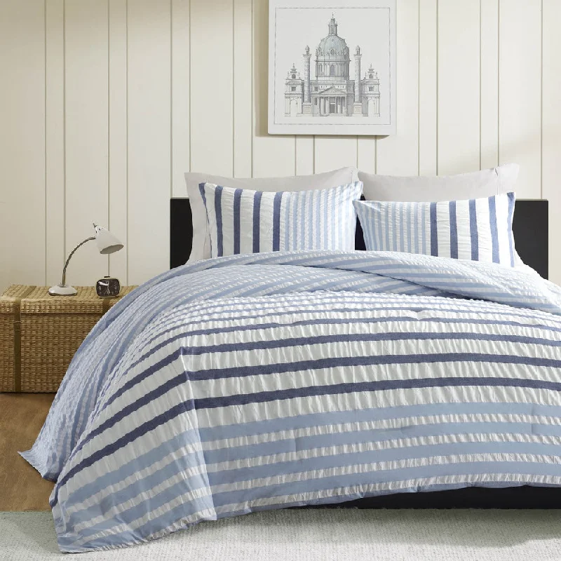 Porch & Den Menahan Blue Comforter 3-piece Set