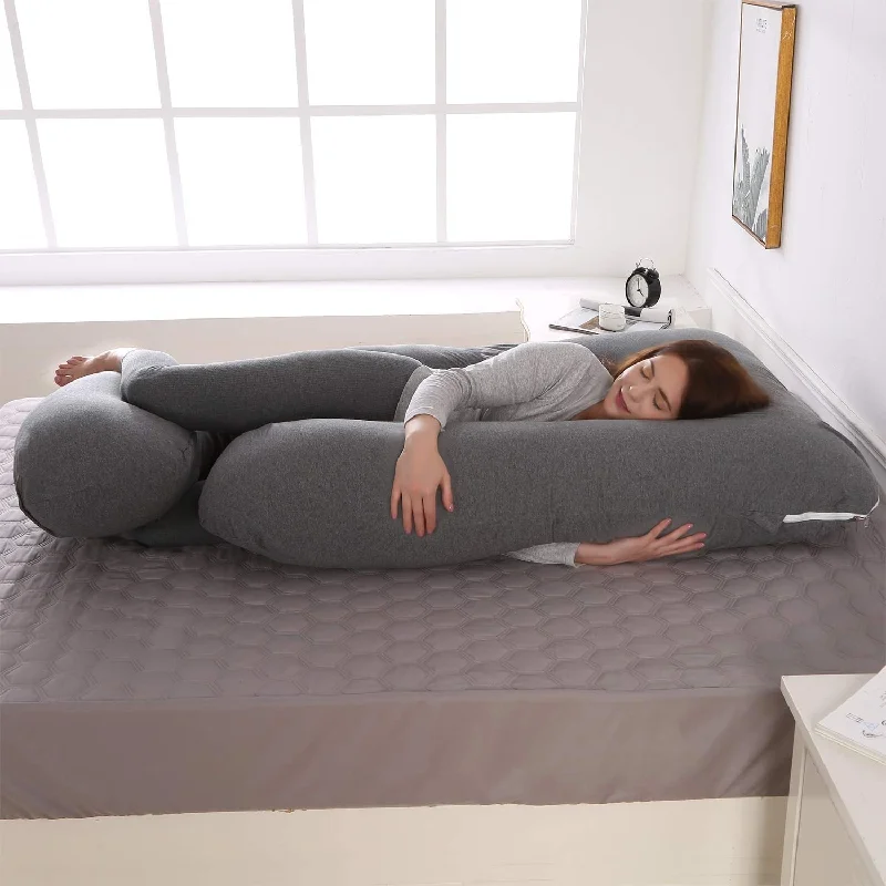 Pregnancy Pillow,57 inches U Shaped Maternity Pillow with Removable Cover Full Body Pillow Support for Back, HIPS, Legs