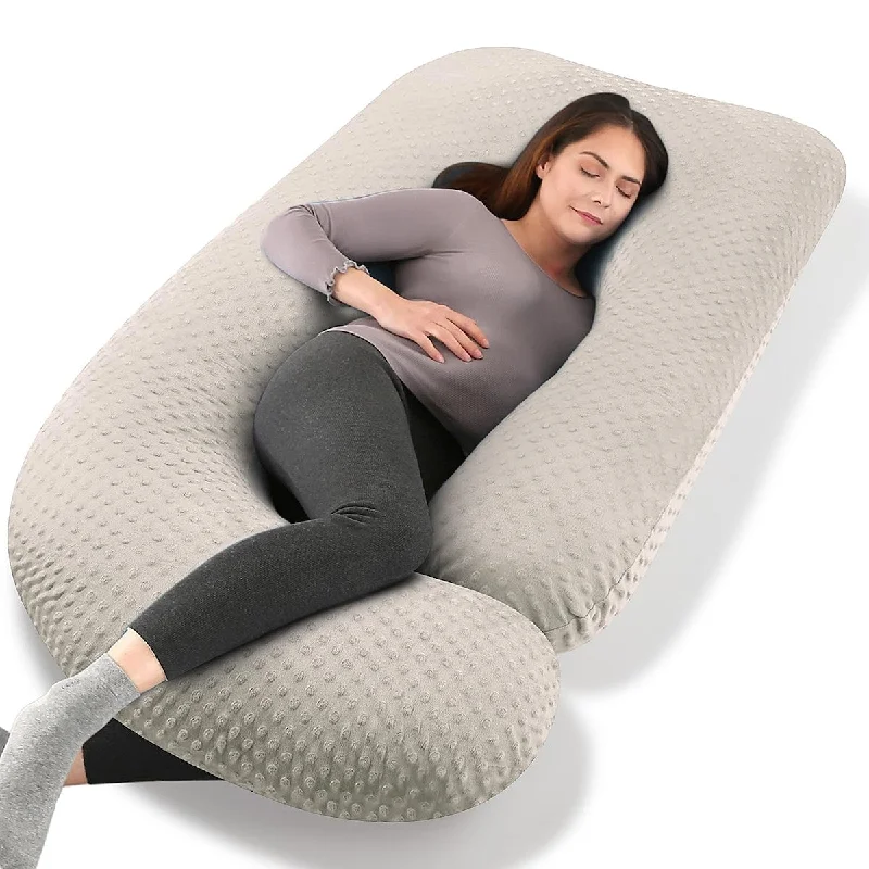 Pregnancy Pillows for Sleeping U-Shape Full Body Pillow and Maternity Support - for Back, Hips, Legs, Belly