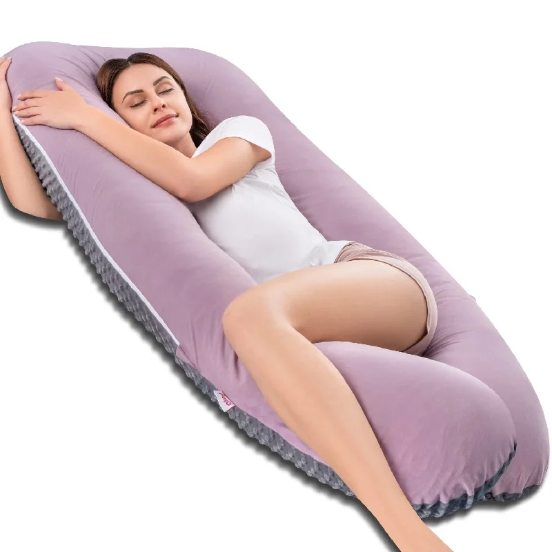 Pregnancy Pillows, Pregnant Pillows for Sleeping,Maternity Pillow for Pregnant Women,U Shaped Pillow with Minky Dot