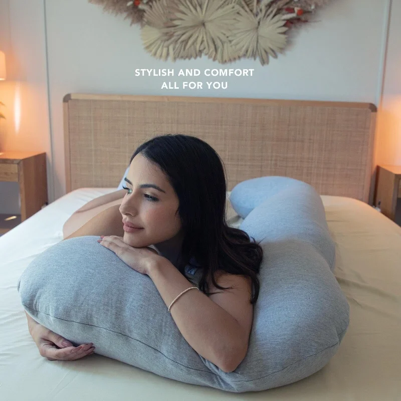 Pregnancy Pillows,U-Shape Full Body Pillow Cooling Removable Cover Pregnancy Pillows,Maternity Pillow and Pregnancy Must Haves