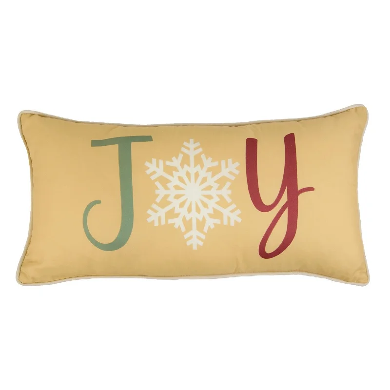 Retro Christmas Joy Decorative Pillow by Donna Sharp