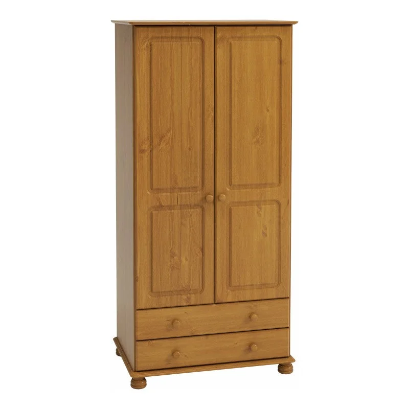 Richmond Solid Pine 2 Door 2 Drawer Wardrobe