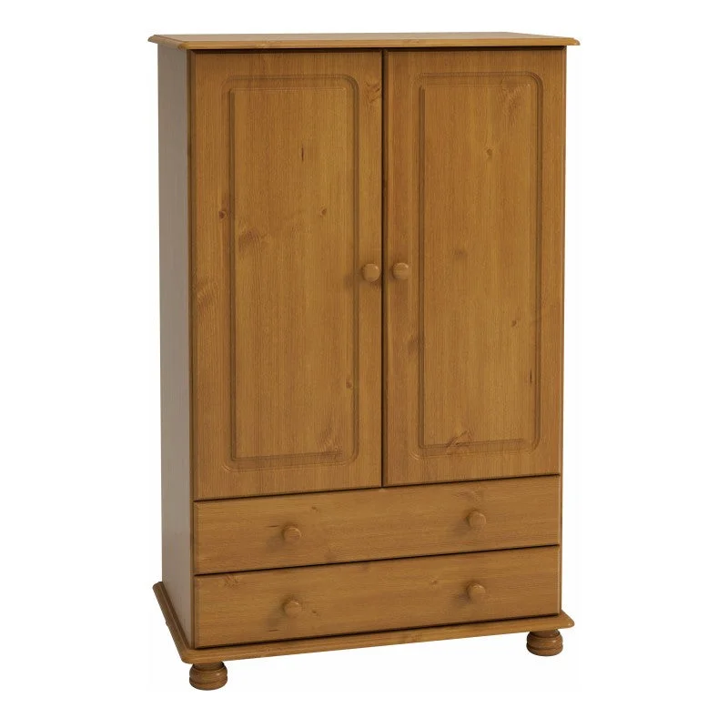 Richmond Solid Pine 2 Door 2 Drawer Wardrobe