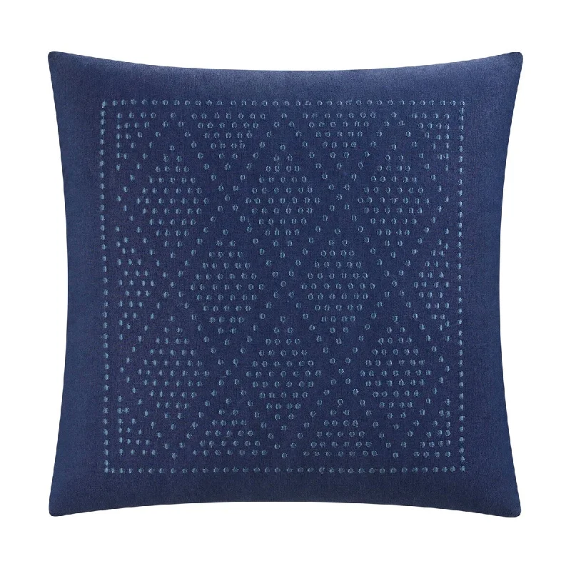 Southern Tide Diamond Geo Square Navy Decorative Pillow