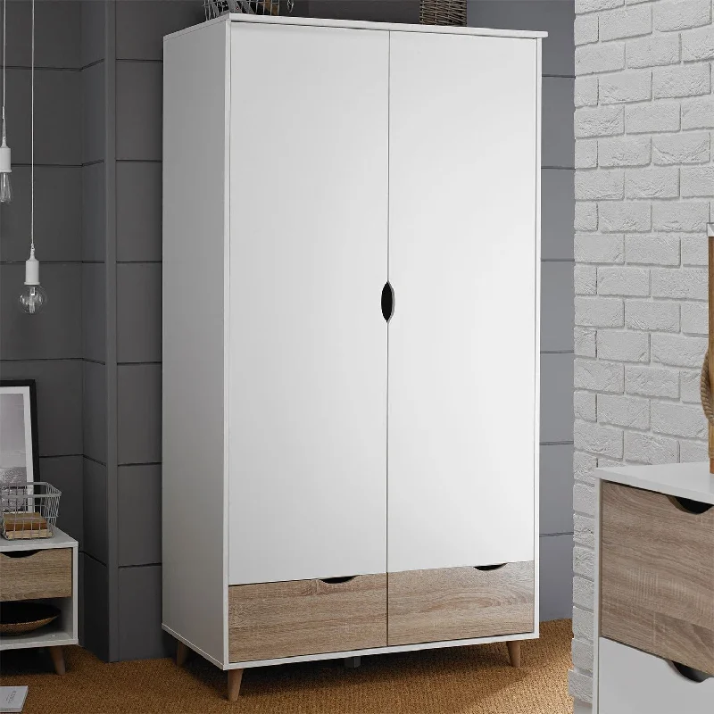 Stockholm Matt White 2 Door Wardrobe