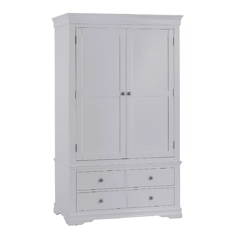 Swallow 4 Drawers Wardrobe in Grey