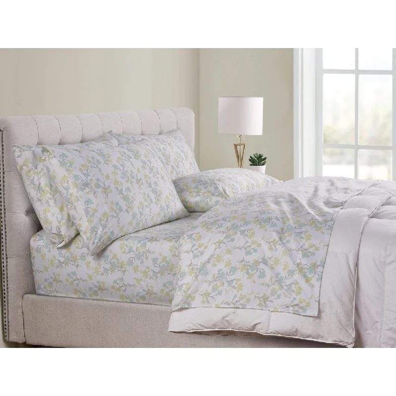 Tahari Home Elley Floral Brushed Microfiber Sheet Set