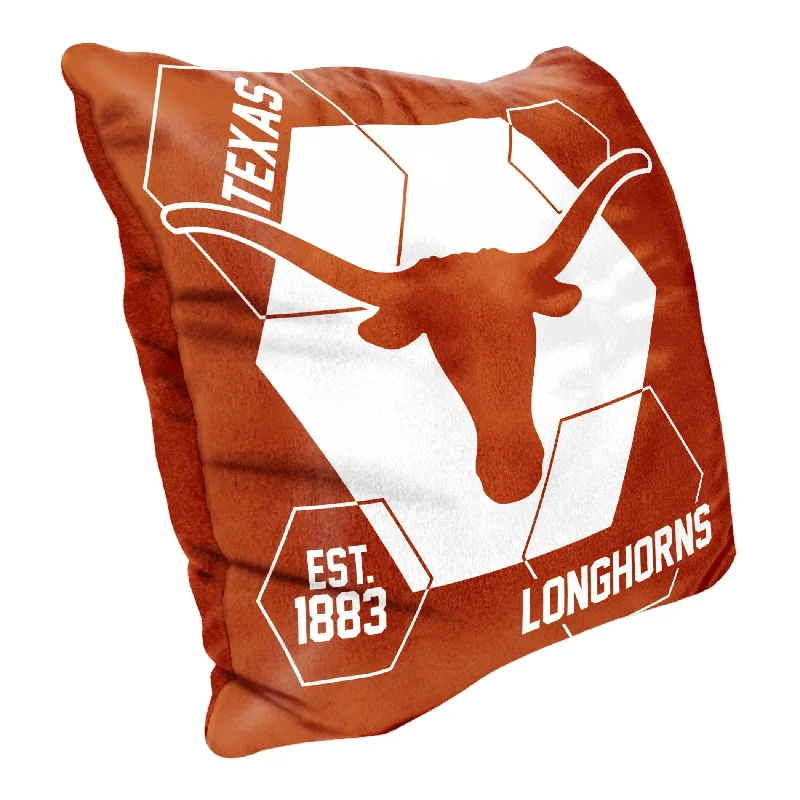 Texas OFFICIAL NHL "Connector" Double Sided Velvet Pillow; 16" x 16" - White