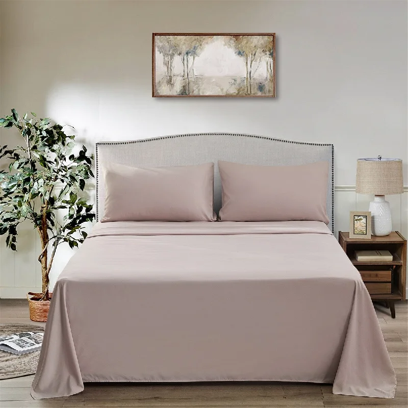 Topfinel Solid Brushed Microfiber Sheet Set