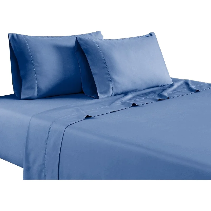 Tulsa 1200 Thread Count Tri Blend 6 Piece Full Sheet Set, Blue By The Urban Port