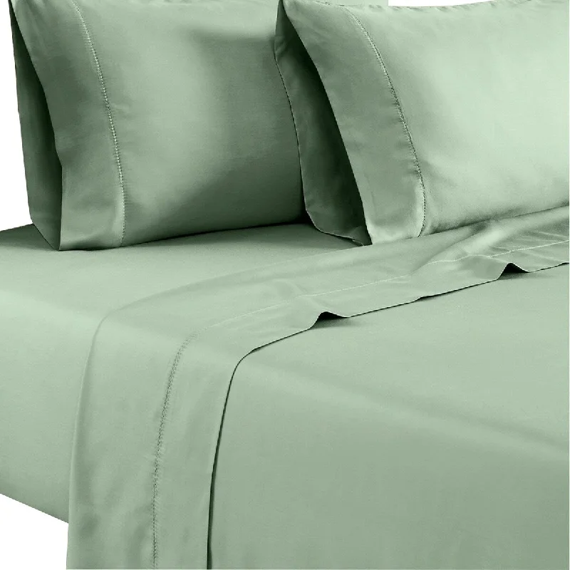 Tulsa 1200 Thread Count Tri Blend 6 Piece Full Sheet Set, Sage By The Urban Port