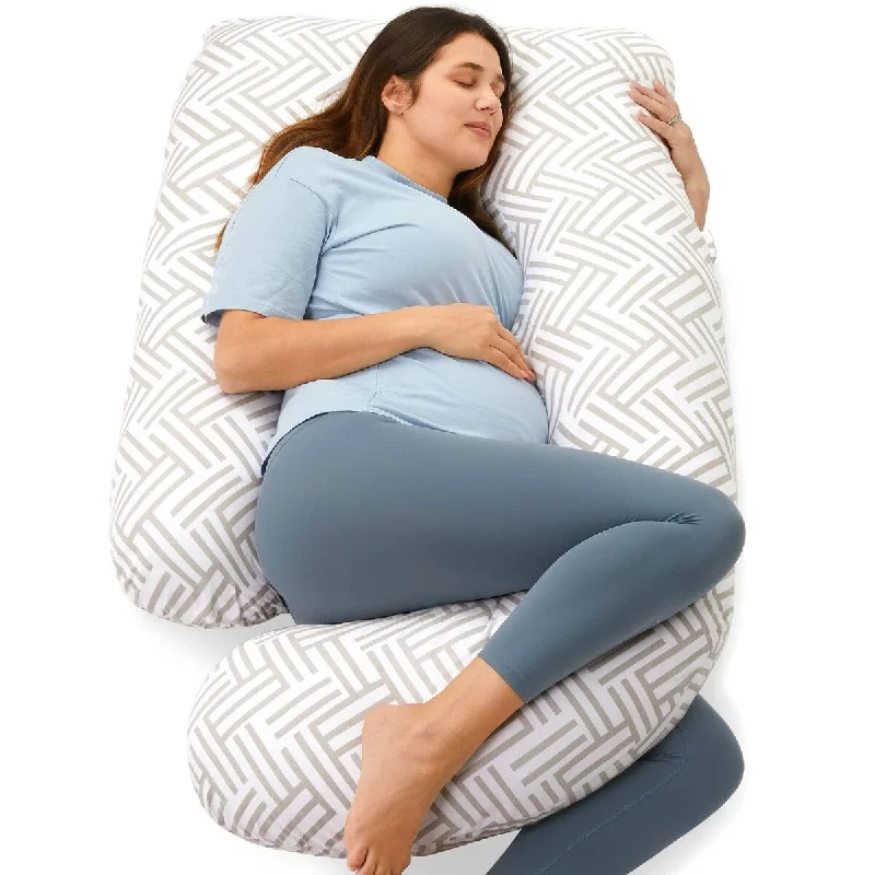 U Shaped Pregnancy Pillows with Cotton Removable Cover, 59 Inch Full Body Pillow Maternity Support, Must Have for Pregnant Women