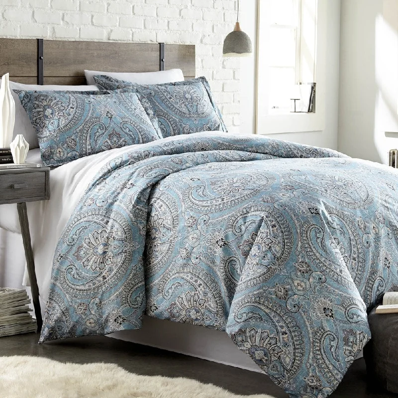 Vilano Premium Ultra-Soft Pure Melody Paisley Duvet Cover and Sham Set