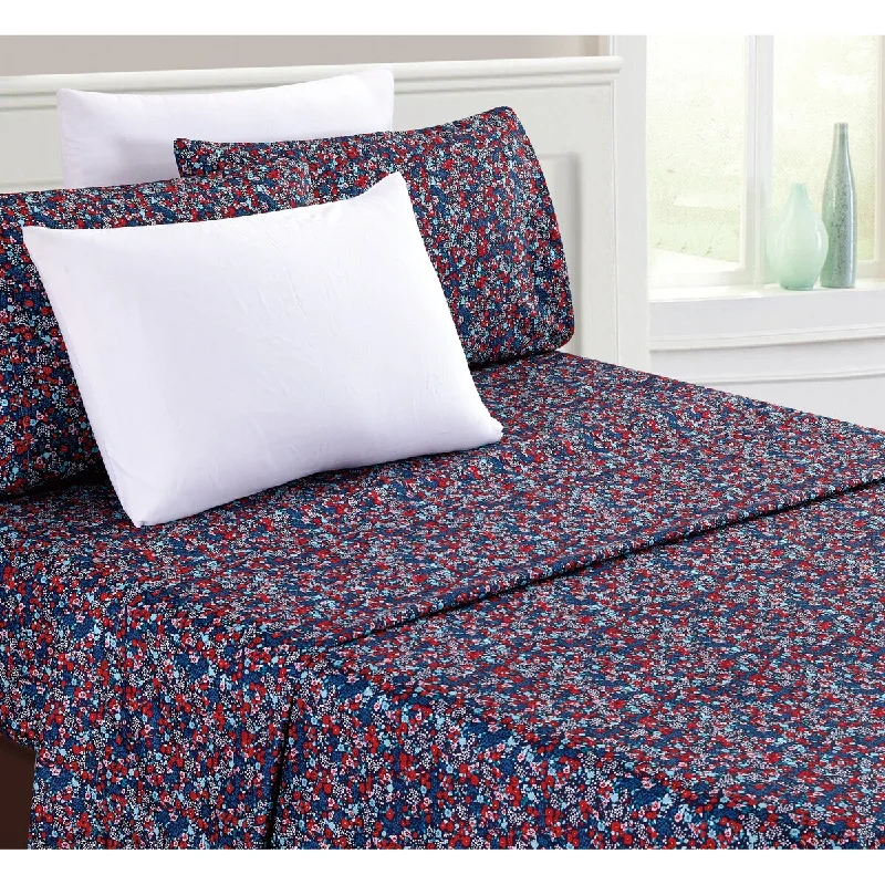 Vintage Floral Navy Printed Sheet Set - Christopher Knight Collection