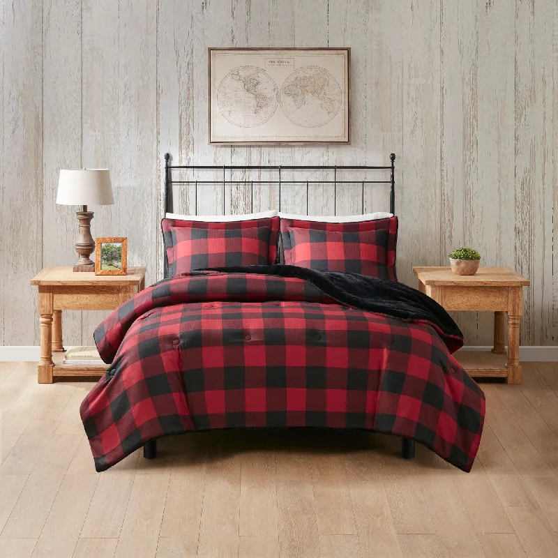 Woolrich Bernston Faux Wool to Faux Fur Down Alternative Comforter Set