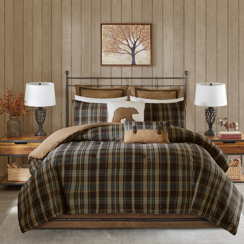 Woolrich Hadley Plaid Oversized Cozy Spun Comforter Set