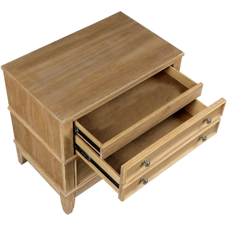 3-Drawer Modern Pine Solid wood Nightstand