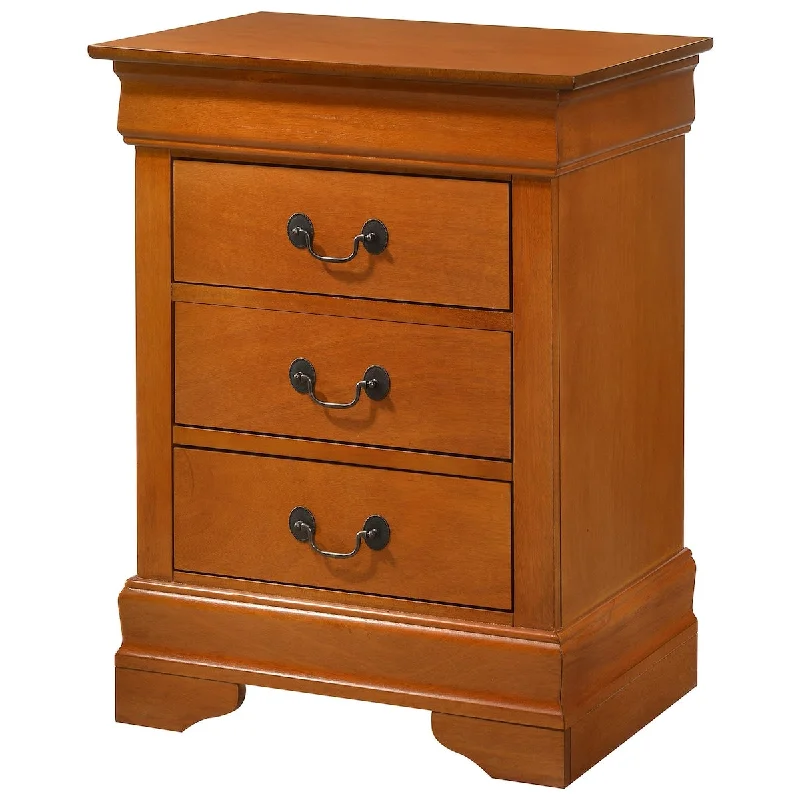 3 Drawer Nightstand, 29"H X 21"W X 16"D, Oak