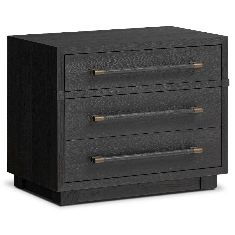 Adolfo Nightstand, Modern Black