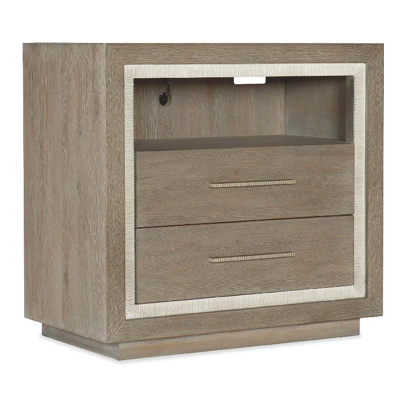 Balboa 2 Drawer Nightstand, Washed Gray