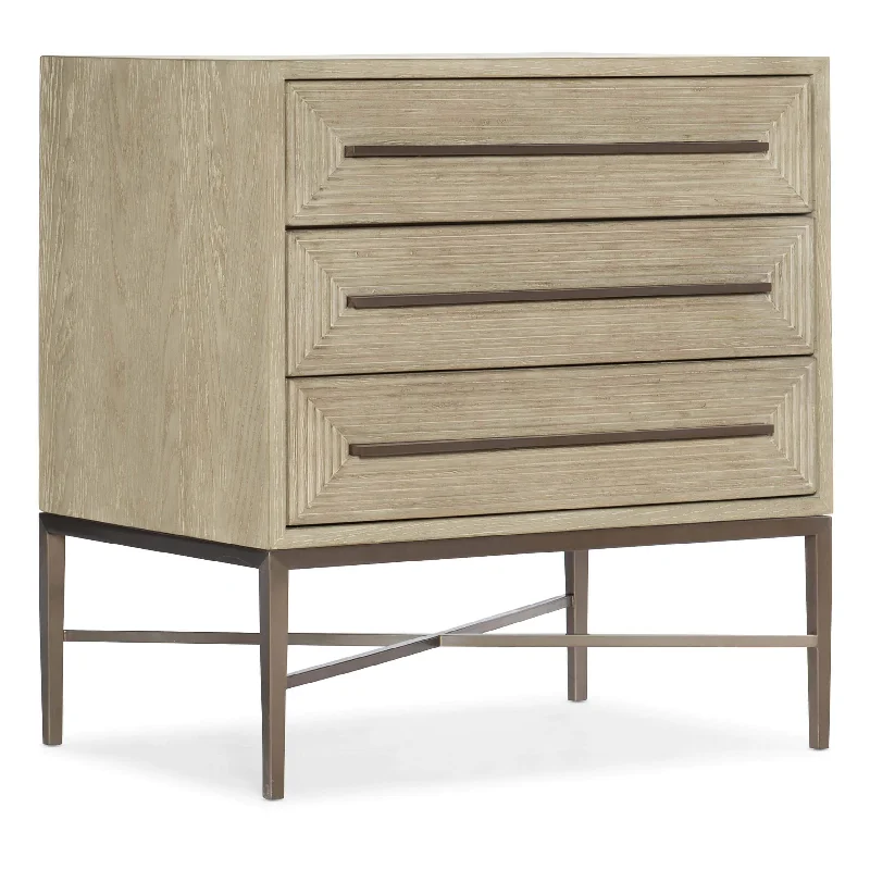 Cascade Three Drawer Nightstand