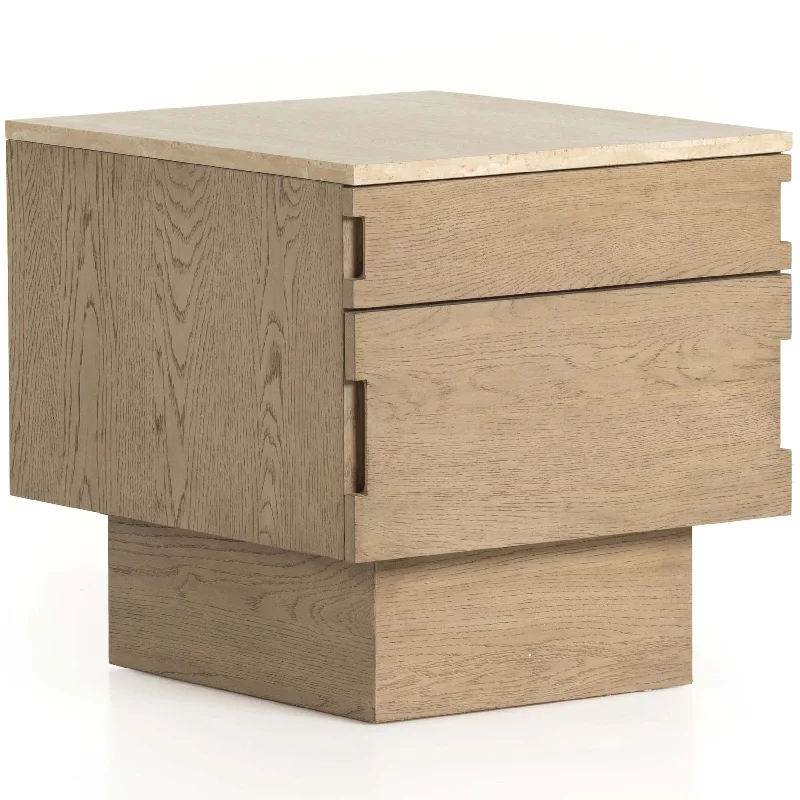 Jaylen Nightstand, Travertine